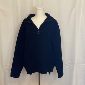 Men's Black Zip Up Sweater